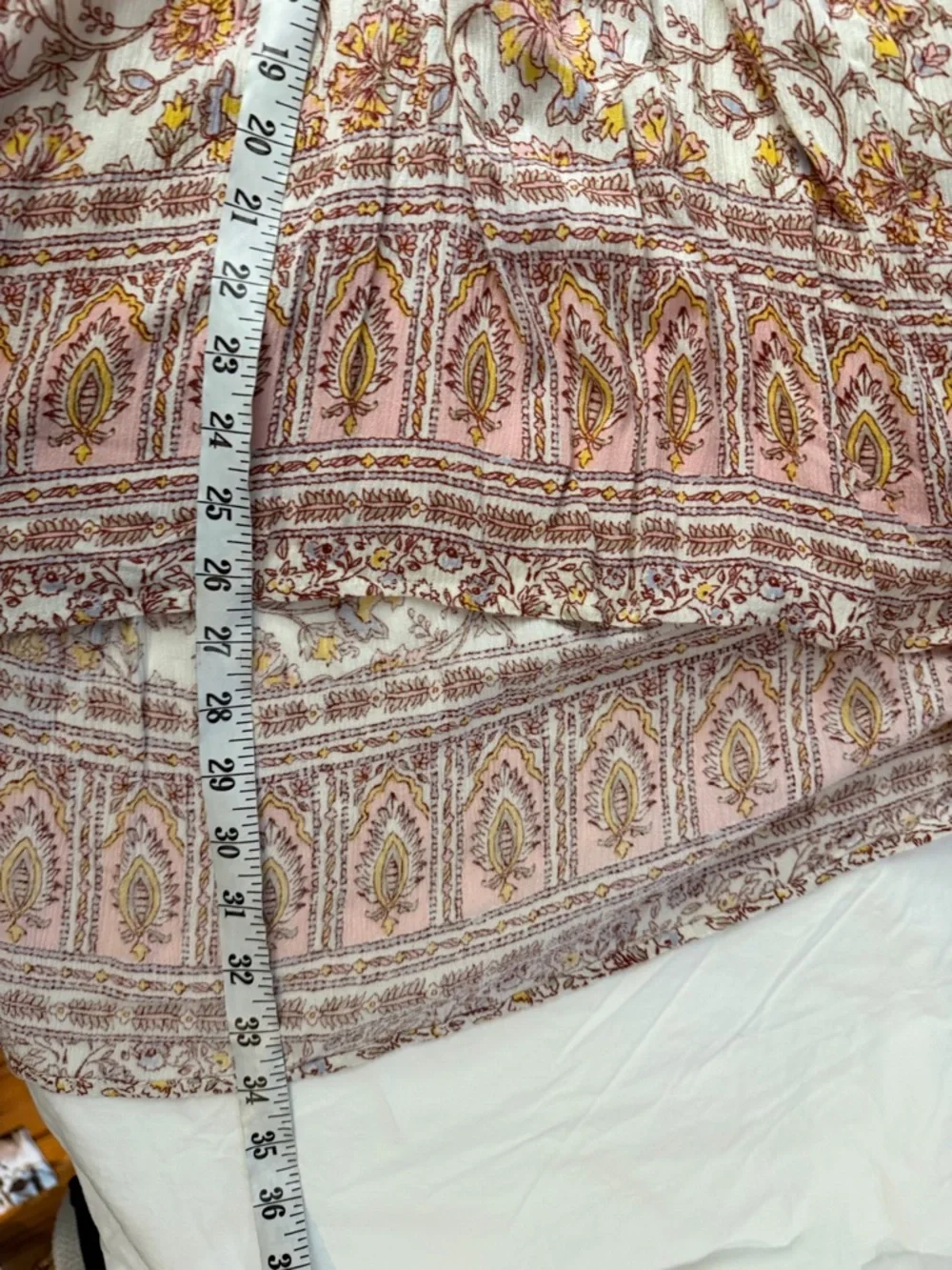 FREE PEOPLE Moonlight Dance Printed Tunic‎ Top Pink S